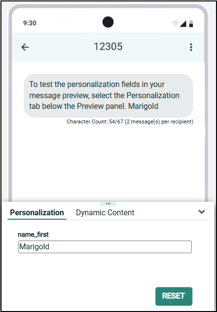 Configure a SMS Text Campaign: SMS Content