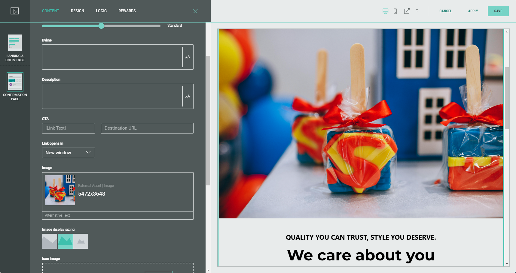 Your Rewards Display Html/css How to: Display Rewards to Entrants