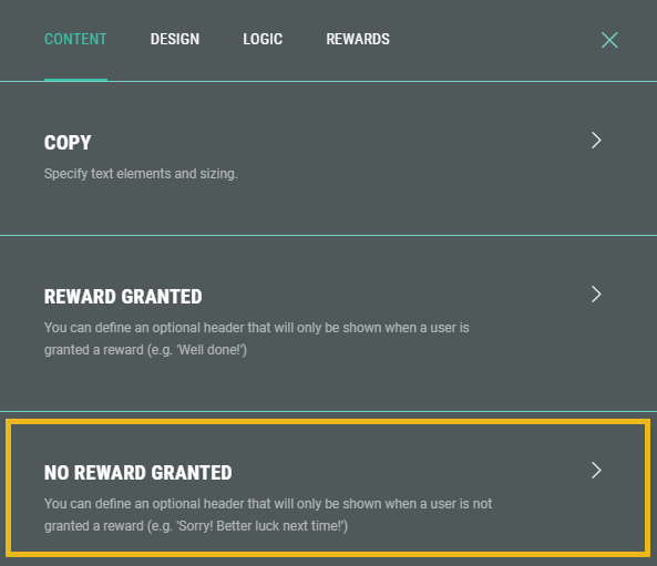 How to: Display Rewards to Entrants