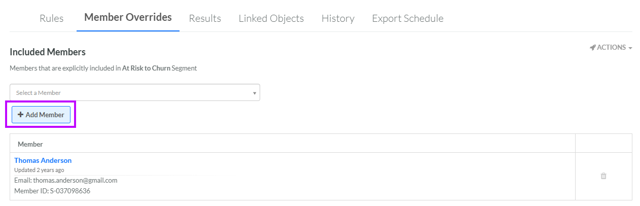 Define Member Overrides