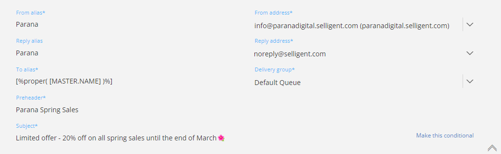 A basic email, step by step - 3. Define the email header